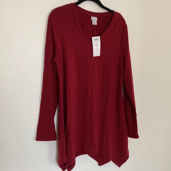 Chicos Zenergy Soft Sharkbite Hem Tunic - Picture 3 of 7